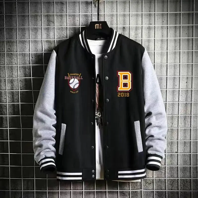 Jaket Sweater Baseball B bisa untuk pria/wanita