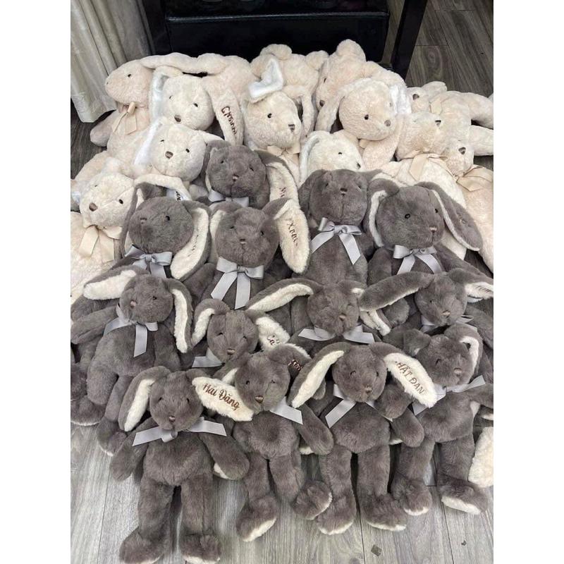 (Thỏ bông THÊU TÊN) Thỏ Bông lông mềm thêu tên cho bé theo yêu cầu - Gấu bông thêu tên, gối ôm trẻ em dễ thương- Hàng có sẵn Đồ Chơi Toy