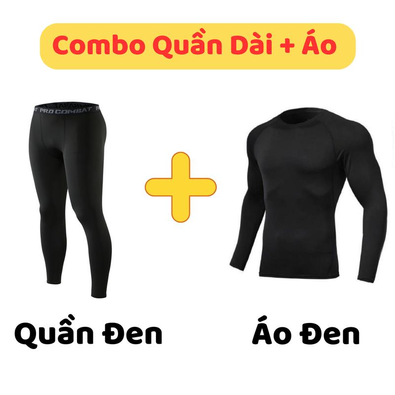 Combo Quần Áo Giữ Nhiệt Nam Thể Thao, 1 Quần + 1 Áo, Quần Procombat Áo Giữ Nhiệt chạy bộ, đá cầu, đá bóng, tập gym Tập Thể Dục Sport Top