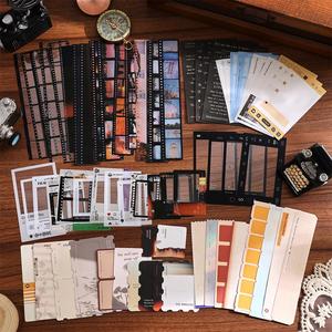 Kit de Scrapbook con temática de Películas Vintage, 100 piezas por bolsa Marco de Fotos & Papel Decorativo & Pegatina & Bloc de Recuerdos, Manualidades DIY, Suministros para Hacer Diarios