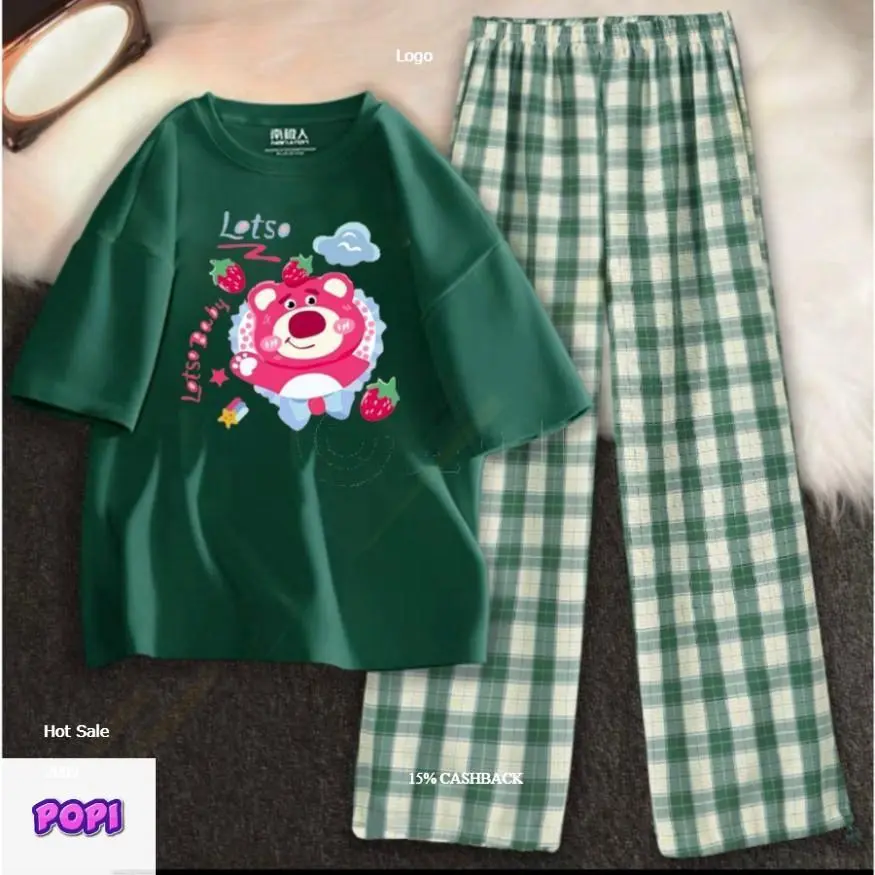 [FREESHIP] Sét áo phông Lost BabyMix quần karo nhiều màu, Áo thun from rộng, mặc cho Nam và nữ chất đẹp, Sét bộ mặc ở nhà  POPI.36