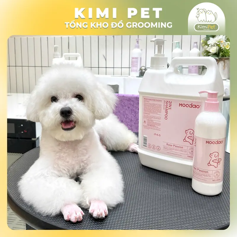 Sữa tắm chuyên dụng spa chó mèo Moodao gội xả 2in1 siêu thơm siêu giữ mùi (100ml) 2