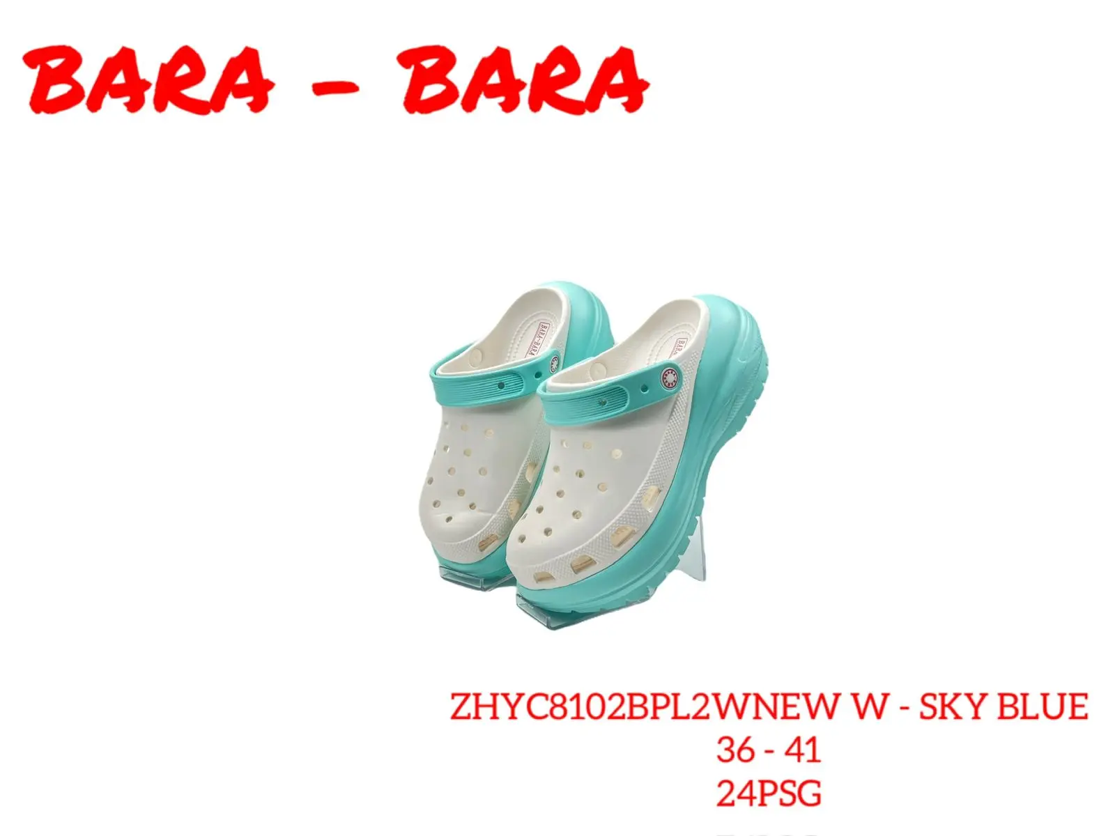 [AURELIO] - Sandal Lebaran 2024 Model Baru Bara-bara Kombinasi Tinggi 7 Cm - ZHYC8102BPL2WNEW W Karet limitless sandal