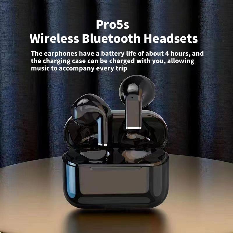  Tai nghe Bluetooth trong tai không dây Pro5s với cảm ứng thông minh âm thanh độ trung thực cao âm thanh cuộc gọi độ nét cao thích hợp cho điện thoại Android 