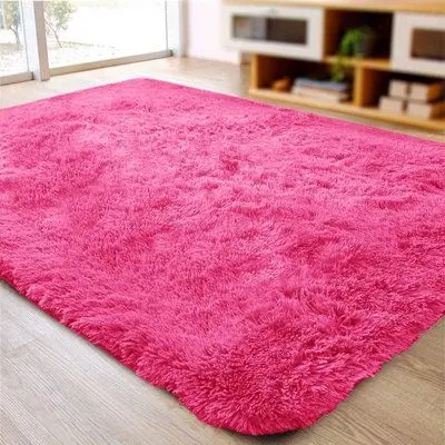 VIRAL Karpet Bulu Rasfur Murah Ukuran 160cm x 100cm Hitam Kado Kain