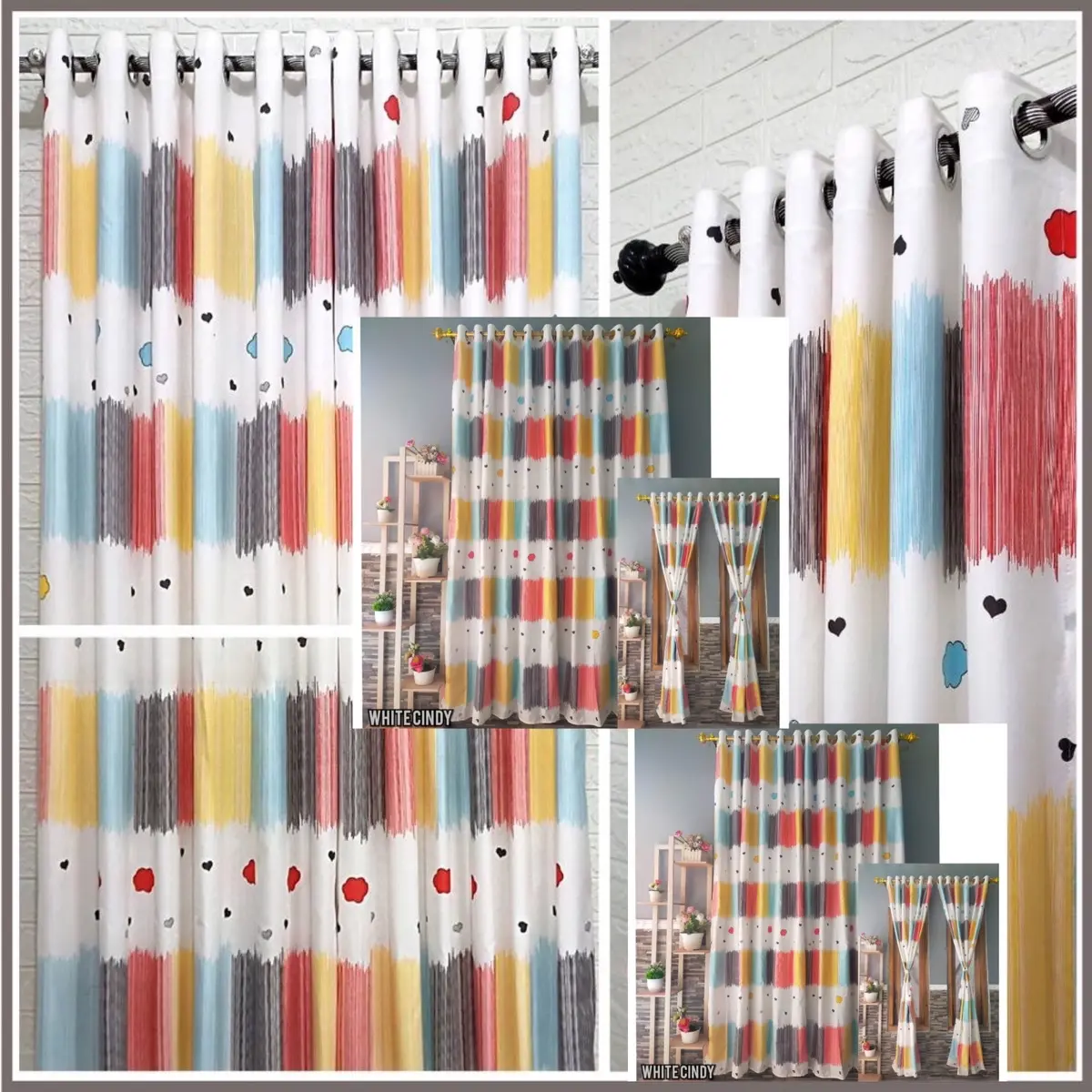 GORDEN PINTU DAN JENDELA MOTIF NEW RAINBOW LINE