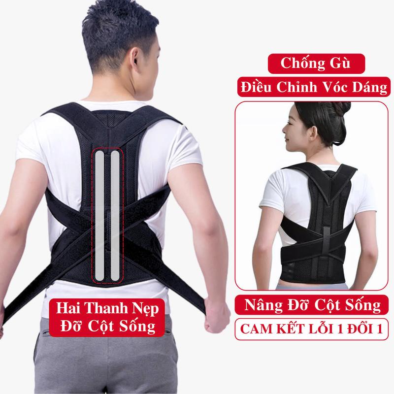 Đai Chống Gù Lưng Bảo Vệ Cột Sống Nam Nữ Có Nẹp Trợ Lực Đủ Size Cho Người Lớn Và Trẻ Em (Mã FULLBACK), Đai Định Hình Lưng andego Chống Gù Nam Nữ, Đai Lưng Chống Gù, Đai Nịt Lưng Tập Gym, Chống Gù Lưng Cải Thiện Vóc Dáng