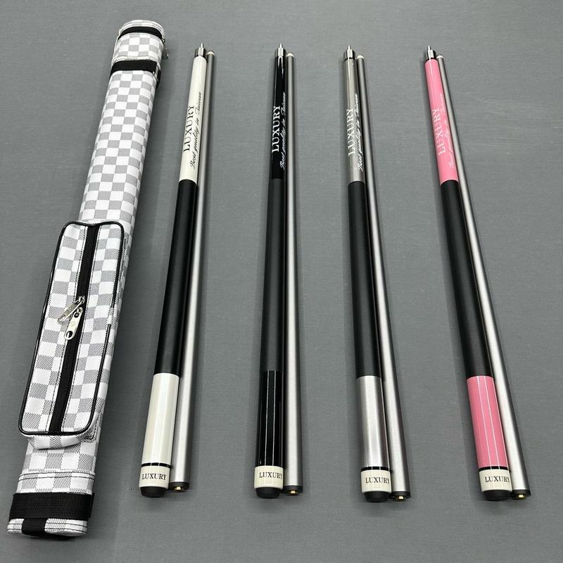 Cơ bida phủ carbon xám cao cấp Luxury - Tặng kèm bao da găng lơ. Ngọn carbon sợi chống cong vênh - Gậy bi-a cao cấp Luxury