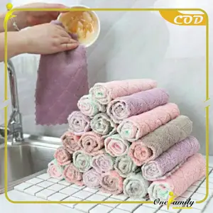 [COD] OFM C225 Kain Lap Piring Anti Minyak Bahan koral Kain Lap Dapur Serat Mikro Serap Air Dapat digunakan kembali