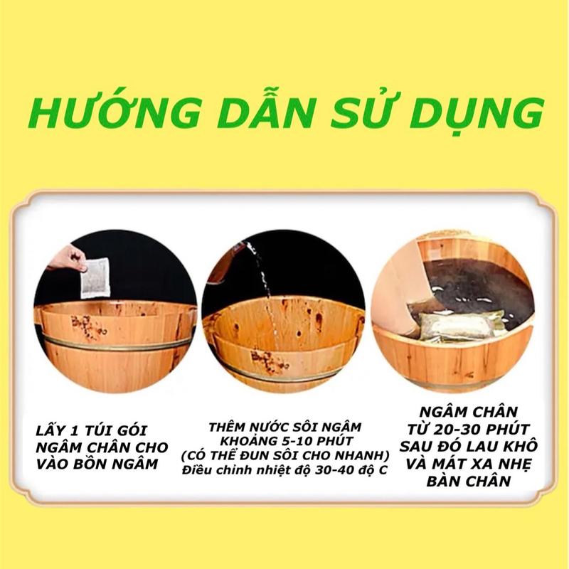 NGÂM CHÂN THẢO DƯỢC HỖ TRỢ CƠ XƯƠNG & KHỚP GIẢM NHỨC MỎI, Ngủ ngon, thư giãn,khử hôi chân Gia Truyền Chân Tâm Đường, 5