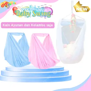 Ayunan Bayi AYUNKU Kain Ayunan dan Kelambu Anti Nyamuk - Warna Pink dan Biru Muda dan Hijau