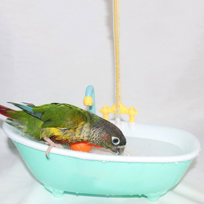 Product Introduction of Parrot Shower Pet Bird Bath Cage Basin Parrot Bath Basin Parrot Shower Bowl Birds Accessories Parrot Toy Bird Bathtub 19