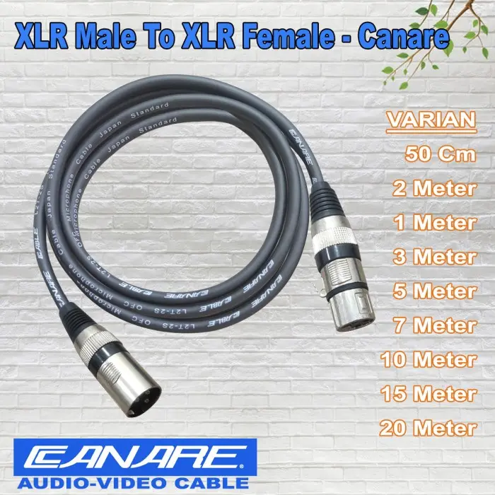Kabel Mic/ Kabel In Out Mixer XLR Male To XLR Female 3 Pin - Canare Accessories
