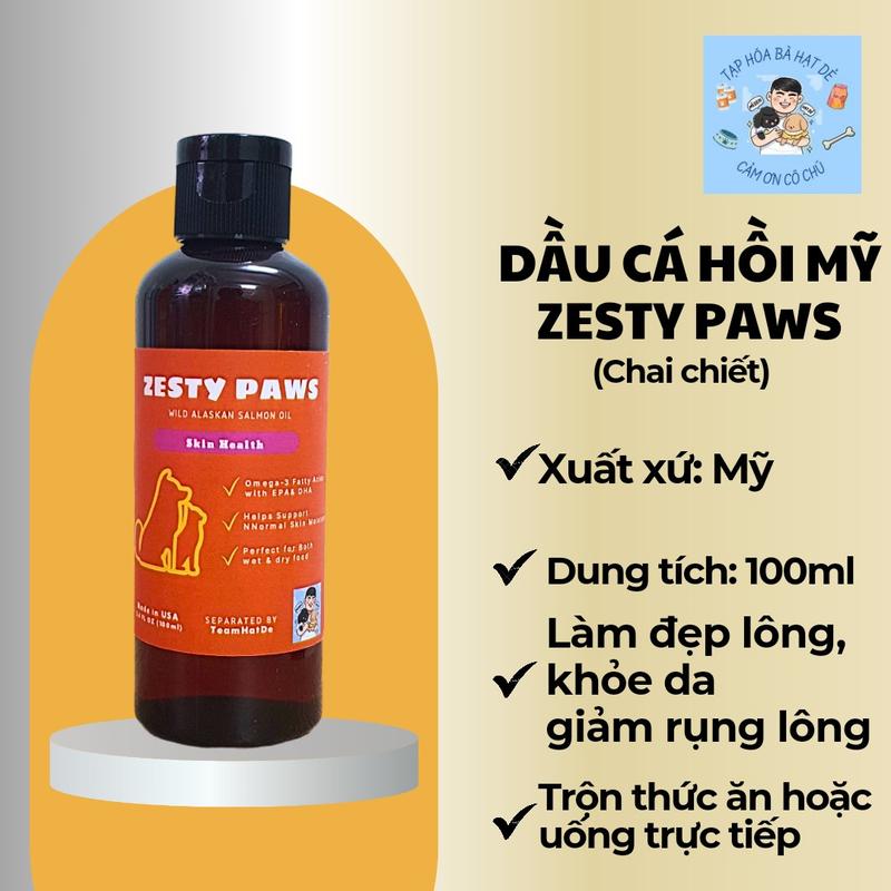 Dầu cá hồi Mỹ Zesty Paws dành cho chó mèo