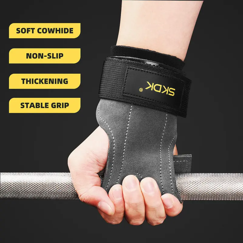 Găng tay tập tạ, 1 cặp, Thiết Bị tập thể dục chịu trọng lượng, Bảo vệ dày, Bảo vệ lòng bàn tay, Hỗ trợ cổ tay, Thích hợp cho phòng Tập Gym thể dục, để cử tạ 0
