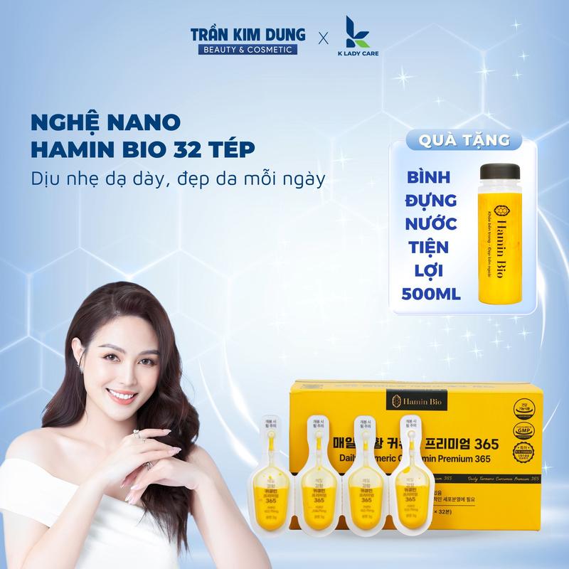 DEAL TRẦN KIM DUNG - Tinh chất nghệ Nano curcumin Hamin Bio 365 Premium hộp 32 tép Hàn Quốc