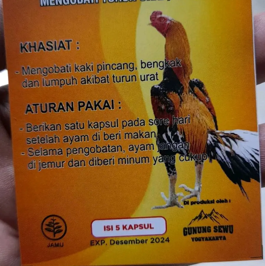 Obat turun urat Ayam doping