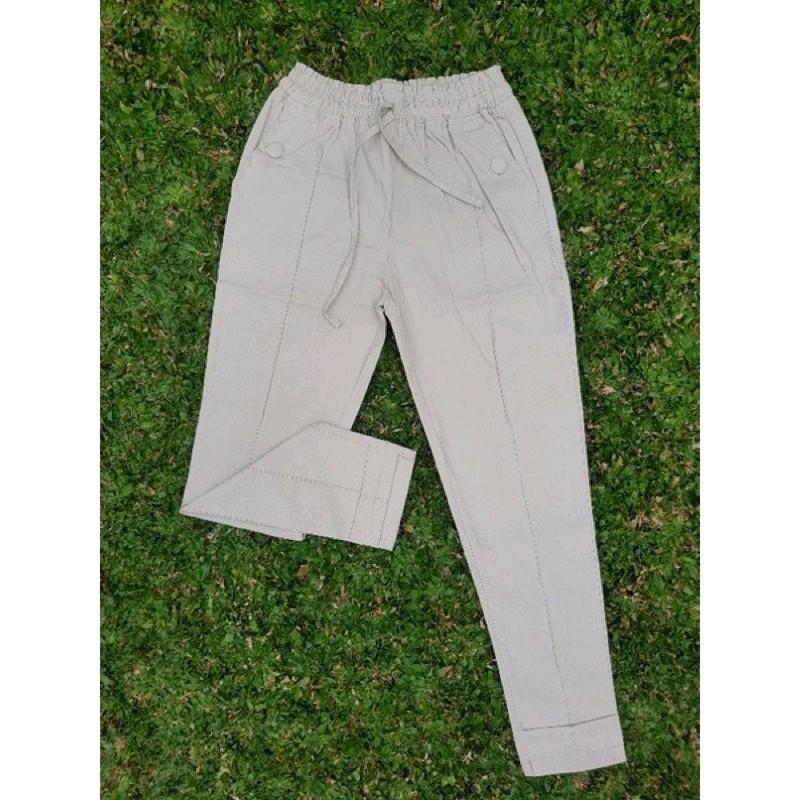 BAGGY PANTS STRETCH CELANA KATUN WANITA CELANA KANTOR WANITA 4