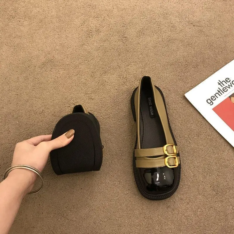 Giày Mary Jane, Phong Cách Pháp Phẳng Cổ Điển, Phong Cách Preppy, Đế Mềm, Giày Lười, Giày Cao Gót Cắt Nông, Hàng Mới Về Mùa Lò Xo 2023 Nữ Shoes 1