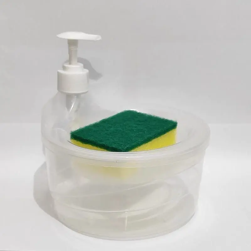 Tempat Sabun Cuci Piring Bulat 1000ml GRATIS Spons Dispenser Sabun Cair Botol Soap Pump EZZY