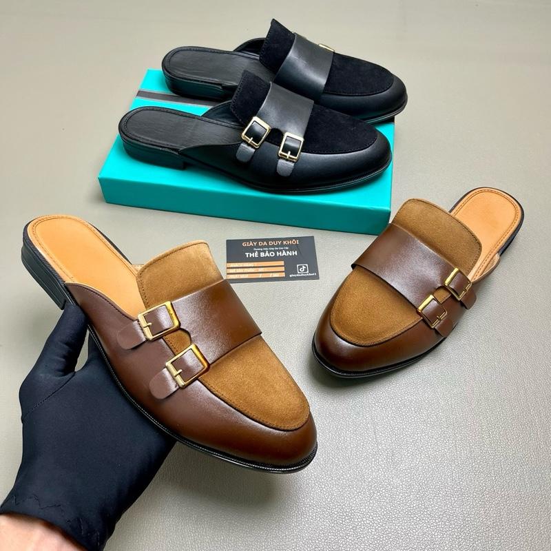  Giày Sục Nam Monkstrap Da Lộn Kiểu Dáng Trẻ Trung Thanh Lịch Shoes  Cao Su DéP 