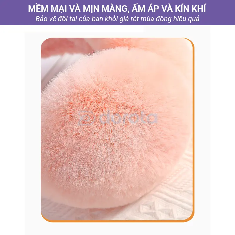 Chụp tai giữ ấm, bịt tai lông mùa đông gấp gọn mềm mại và thoải mái bảo vệ đôi tai khỏi giá rét mùa đông CT 5