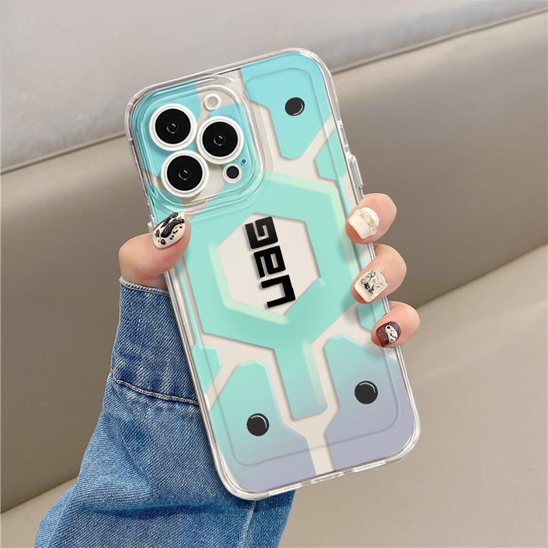 Ốp Lưng IPhone Họa Tiết Khối Màu Gradient Cơ Khí Hợp Xu hướng Thích Hợp Cho iPhone 16 / 15 / 14 / 13 / 12 / 11 Pro Max 7 / 8 Plus XSMAX X XR, ốp Mềm Cao Cấp, Chống Sốc Silicon 6