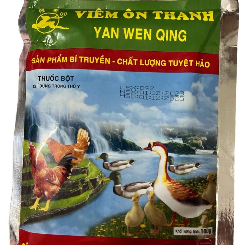 1 gói 100g VIÊM ÔN THANH (thuoc bột trộn ăn) đặc trị Cảm cúm, tiêu chảy, xù lông, xã cánh, bỏ ăn, rụt cổ trên gà vịt viên ốm 2