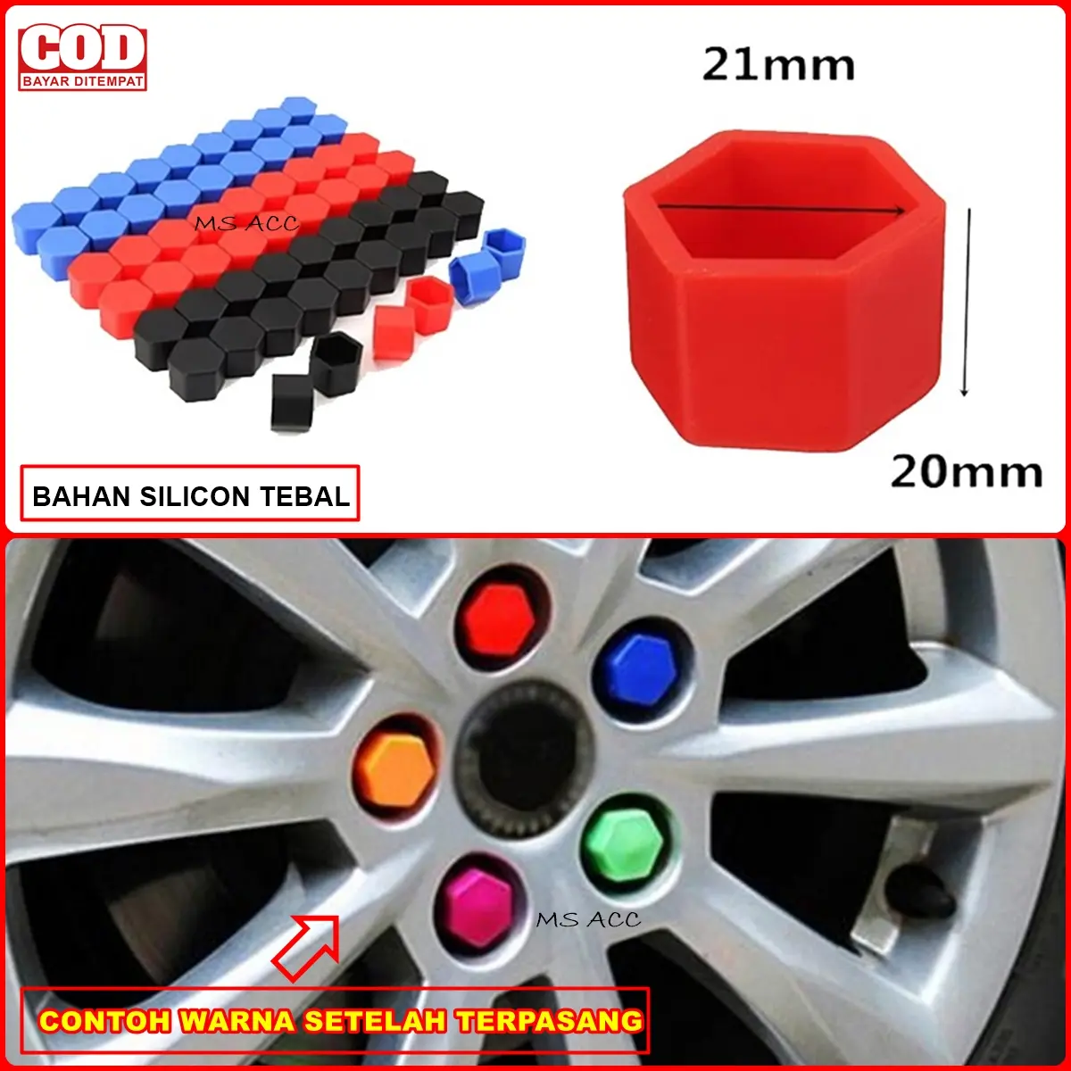 Tutup Baut Velg Mobil Isi 20pcs Lugnuts Baut Velg Mobil Bahan Karet Tebal Baut Roda Mobil Variasi Tutup Baut Ban Mobil Baud Roda Mobil Variasi Tutup Baut Roda Mobil Variasi