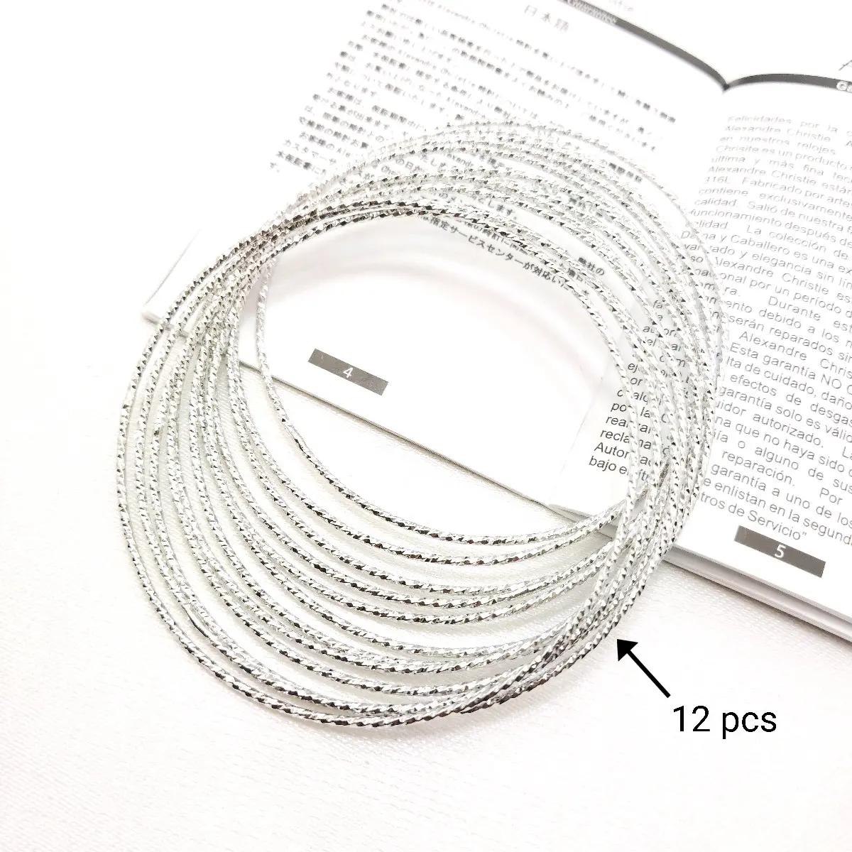 Gelang Keroncong Lapis Emas Putih Asli