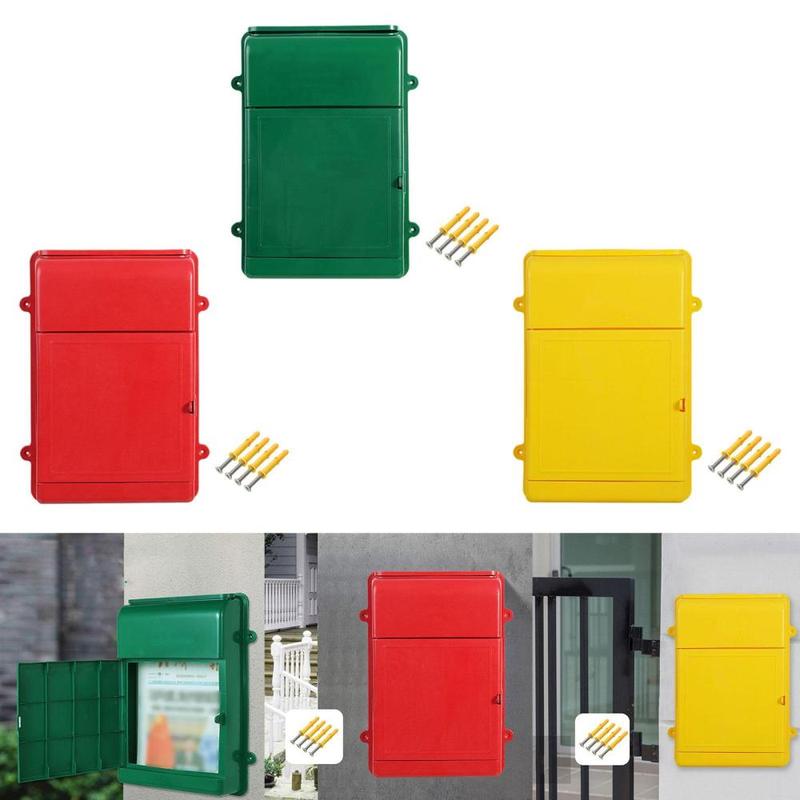 Hộp thư treo tường, đa chức năng, hộp thư, 13,5x10x2,7inch, hộp thư chữ cái, để giữ phong bì, báo, Nhẹ, Thích hợp để sử dụng trong nhà 3