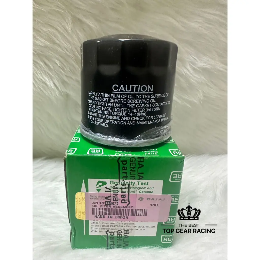Oil Filter for Bajaj RE/MAXIMA motorcycle genuine oil filter