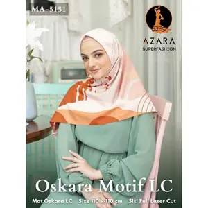 PAKET MURAH 50 RIBU 3PCS HIJAB KERUDUNG SEGIEMPAT MOTIF OSCARA DENISSA AZAHRA Katun Muslim Square