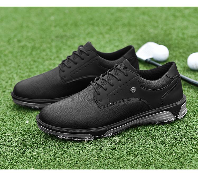 Product Introduction of Plus Size Golf Shoes for Men Breathable Nail Resistant Non slip Lace up Sports Shoes 17