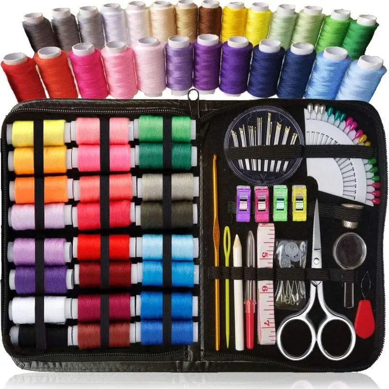 Multi piece kit set, household portable box, tool needlework sewing set