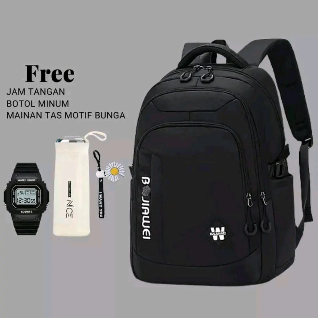 Tas ransel anak sekolah SD SMP weibo gratis jam botol minum kaca gantungan tas ransel anak remaja weibo tas ransel