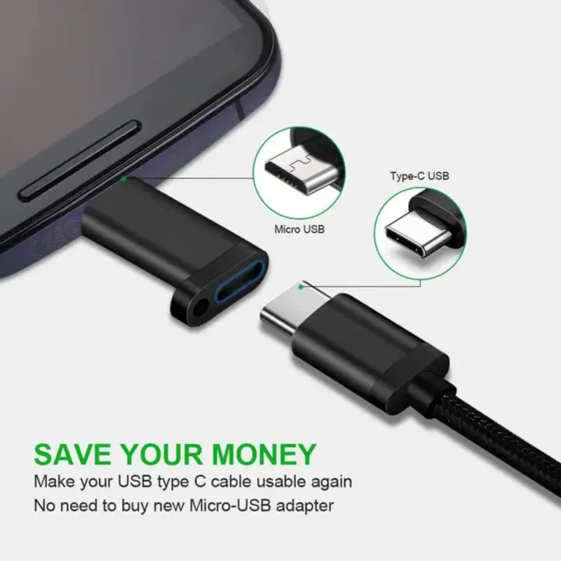 Bộ Chuyển Đổi loại C sang Micro USB, Đầu nối chuyển đổi loại C Nữ sang Micro USB Đực, Hỗ trợ sạc và đồng bộ hóa dữ liệu, Tương thích với điện thoại Android và thiết bị Micro USB Phụ Kiện 1