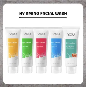 【BPOM】YOU HY AMINO! FACIAL WASH ANTI ACNE OIL CONTROL BRIGHTENING HYDRATING BYE BYETERIA 100 ml | 50 ml