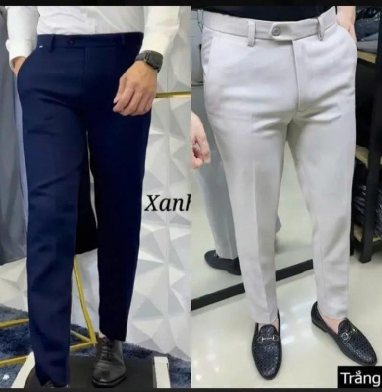 COMBO 2 Quần tây - Quân âu nam  - Chất liệu Cotton dày dặn, co giãn nhẹ, form ống côn Hàn Menswear Thun Pants Ong Nhung 4