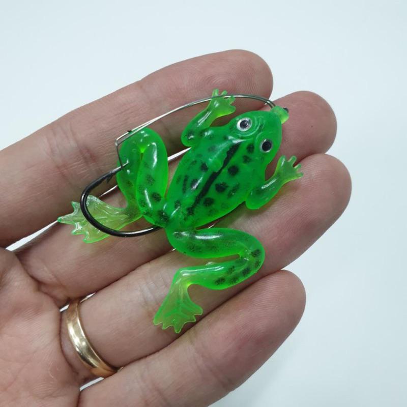 Mồi câu lure nhái silicon có lưỡi chống vướng - Docauanhquan21 Bắt Cá Câu Cá