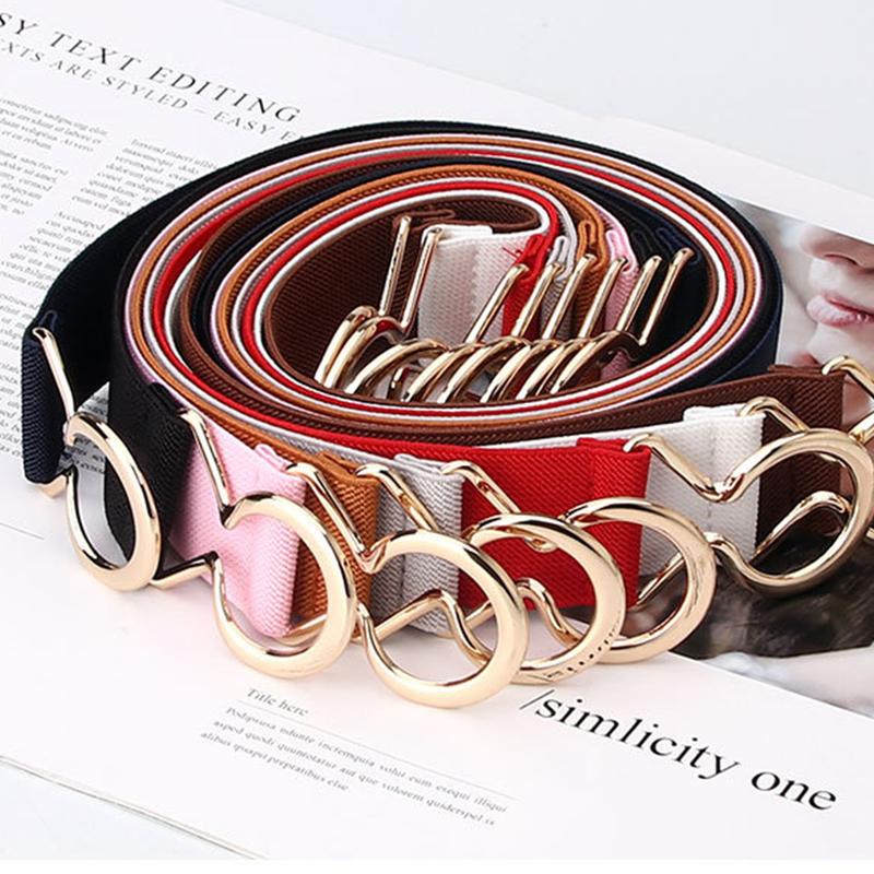 Product Introduction of Women's Elastic Waistband with Adjustable Metal Buckle Wide Belt For Dress Coat Accessories Waistband Corset Waist 26