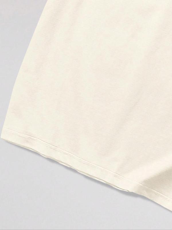 Men's Regular Fit Round Neck Drop Shoulder Graphic Tee, Summer Clothes Creative Print Crew Neck Short Sleeve T-shirt for Summer, Fashion Casual Men's Clothes for Daily Wear 5