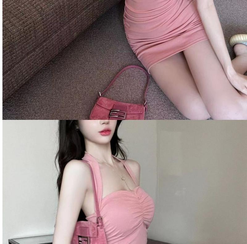 Product Introduction of Váy Cổ Yếm Phong Cách Dễ Thương Và Gợi Cảm, Trang Phục Mùa Hè Cho Nữ, Thiết Kế Đẹp, Bó Sát Eo Độc Đáo, Hông Xếp Ly Gợi Cảm Và Thanh Lịch, Váy Nhỏ 40