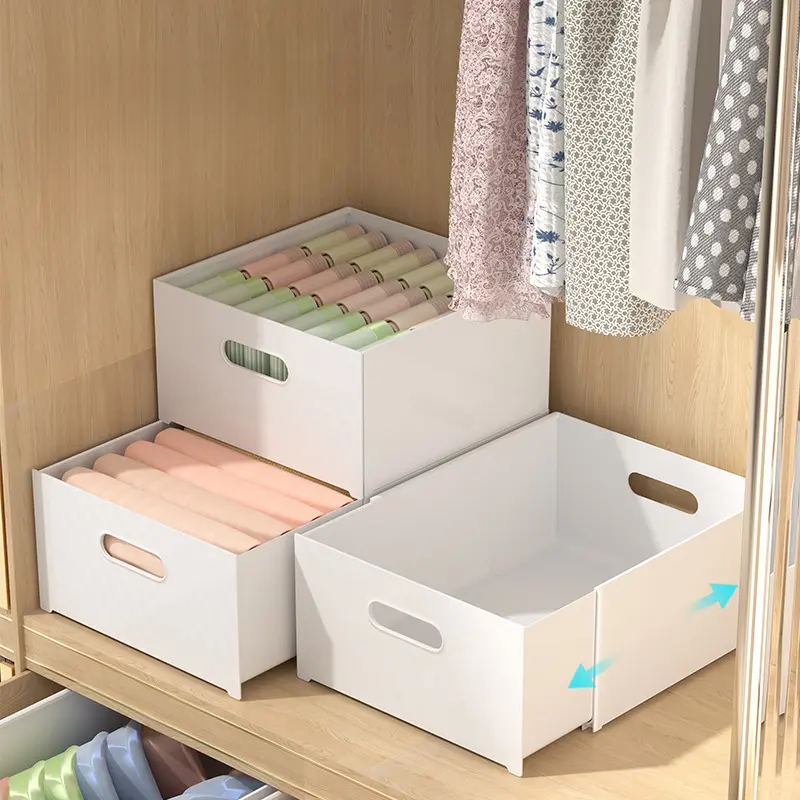 Retractable Square Storage Box Large Capacity Household Bedroom Kitchen Multi-Functional Storage Basket Toy Snack Storage Box Organiser