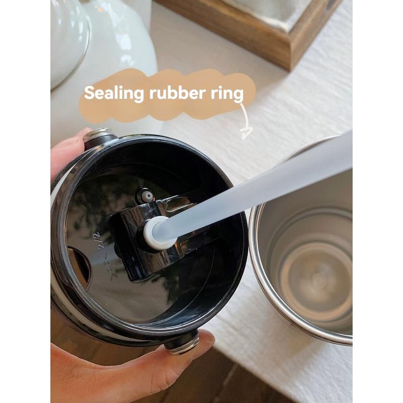Cốc Thép Không Gỉ, TYESO, Dung Tích Lớn (304), Cốc Uống Nước, Cốc Cà Phê Văn Phòng, Có Ống Hút, udmall.sg 4