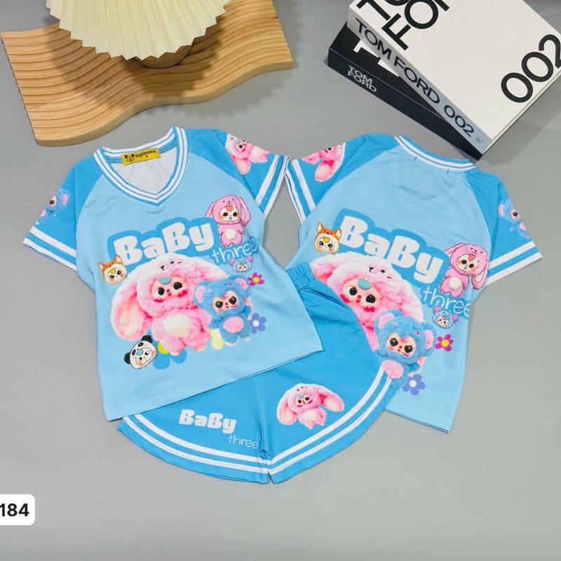 (10-60kg) bộ cộc tay quần đùi cho bé gái mặc đi chơi , đi học diện tết xinh, chất thun lạnh thái in hoạ tiết hoạt hình xịn xắn đáng yêu cho bé gái