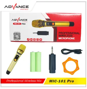Advance Microphone Wireless  MIC101 PRO Profesional  Bisa Dicharger Frekuensi UHF Garansi Resmi 1 Tahun 7