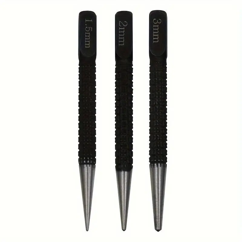 High Carbon Steel Center Punch Set, Anti-slip Center Punch for Alloy Steel, Wood Marking Drilling Tools, Drilling Fixed-point Device 3