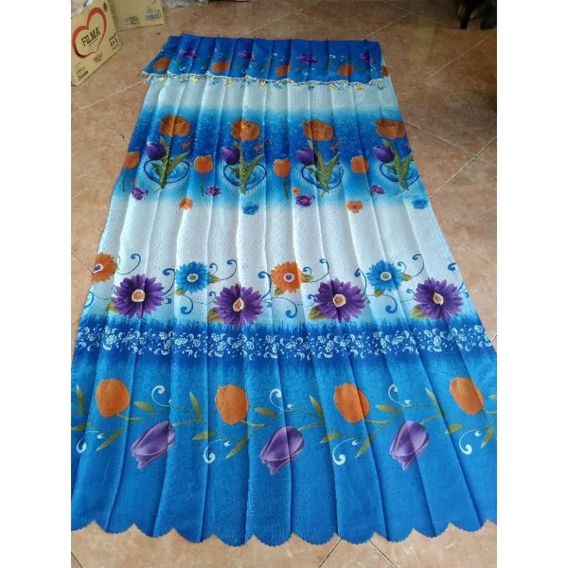 Gorden Ami Jendela Pintu GA-01 Gorden Plisket Motif Bunga Tulip dan bunga Mawar Kain Gorden 1