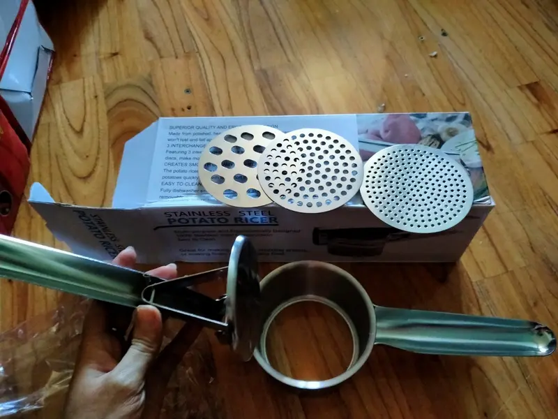 Dụng cụ làm bún mì 3 vỉ khuôn Inox cao cấp sáng bóng 8